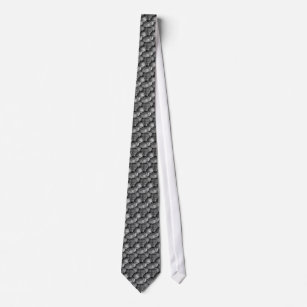 Zwart-wit honkbal stropdas