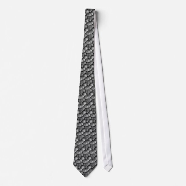 Zwart-wit honkbal stropdas (Voorkant)