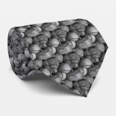 Zwart-wit honkbal stropdas (Opgerold)