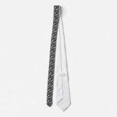 Zwart-wit honkbal stropdas (Achterkant)