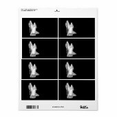 Zwart-wit hooggehakt schoeisel etiket (Full Sheet)