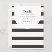 zwart-wit horizontale streepdouche kaart (Achterkant)