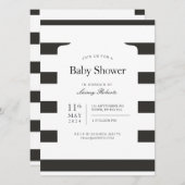 zwart-wit horizontale streepdouche kaart (Voorkant / Achterkant)