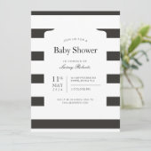 zwart-wit horizontale streepdouche kaart (Staand voorkant)