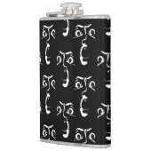 zwart-wit horror gezicht heupfles (Links)