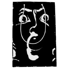 zwart-wit horror gezicht medium cadeauzakje