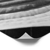 Zwart-wit hosta Leaf Poster (Hoek)