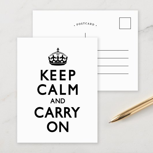 Zwart-wit houd Rust en draag Briefkaart