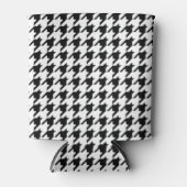 Zwart-wit houndstooth blikjeskoeler (Voorkant)