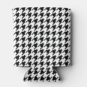 Zwart-wit houndstooth blikjeskoeler (Achterkant)