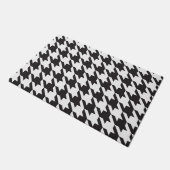 Zwart-wit Houndstooth deurmat (Schuin)