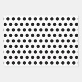 Zwart-wit Houndstooth Monogram Polka Dot Inpakpapier Vel (Voorkant 3)