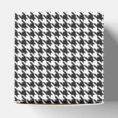 Zwart-wit houndstooth-patroon bedankdoosjes (Bovenkant)