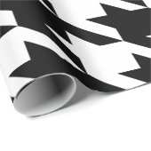 Zwart-wit houndstooth-patroon cadeaupapier (Rol Hoek)