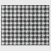 Zwart-wit houndstooth-patroon cadeaupapier (Vlak)