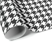 Zwart-wit houndstooth-patroon cadeaupapier (Rol Hoek)