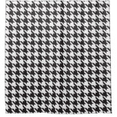 Zwart-wit houndstooth-patroon douchegordijn (Voorkant)