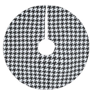 Zwart Wit Houndstooth Patroon Kerstboom Rok
