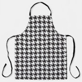Zwart-wit houndstooth-patroon schort (Voorkant)