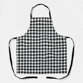 Zwart-wit houndstooth-patroon schort (Voorkant)
