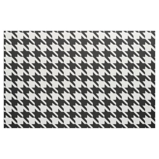 Zwart-wit houndstooth-patroon stof (Fat Quarter)