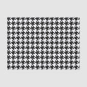 Zwart-wit houndstooth-patroon tissuepapier (Voorkant)
