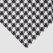 Zwart-wit houndstooth-patroon tissuepapier (Detail)