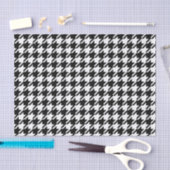 Zwart-wit houndstooth-patroon tissuepapier (Craft)