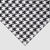 Zwart-wit houndstooth-patroon tissuepapier (Detail)