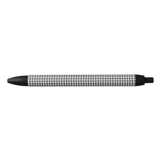 Zwart-wit houndstooth-patroon zwarte inkt pen (Voorkant)