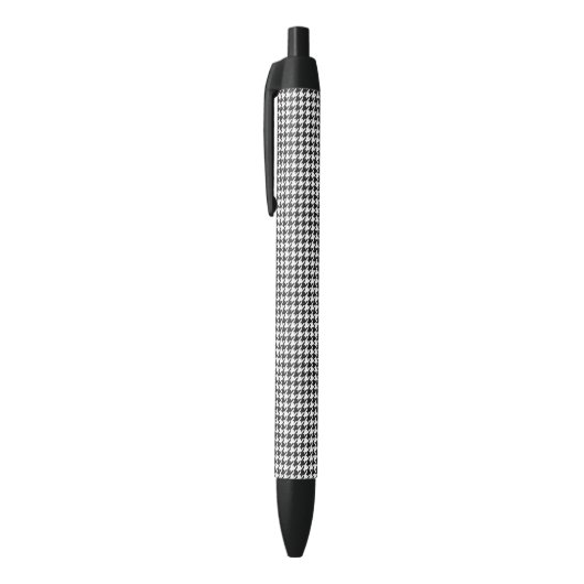 Zwart-wit houndstooth-patroon zwarte inkt pen (Top (Verticaal))
