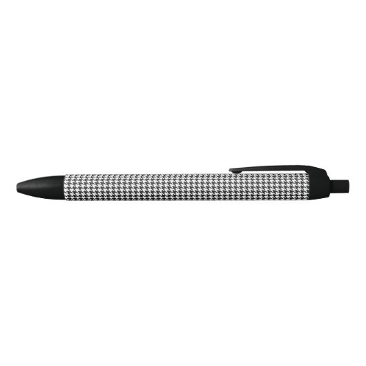 Zwart-wit houndstooth-patroon zwarte inkt pen (Bovenkant)