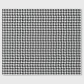 Zwart-wit houndstooth-patroonpatroon cadeaupapier (Vlak)