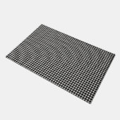 Zwart-wit houndstooth-patroonpatroon deurmat (Schuin)