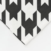 Zwart-wit houndstooth-patroonpatroon fleece deken (Hoek)