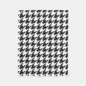 Zwart-wit houndstooth-patroonpatroon fleece deken (Voorkant)