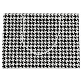 Zwart-wit houndstooth-patroonpatroon groot cadeauzakje (Voorkant)