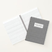Zwart-wit houndstooth-patroonpatroon notitieboek (Binnen)