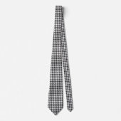 Zwart-wit houndstooth-patroonpatroon stropdas (Voorkant)