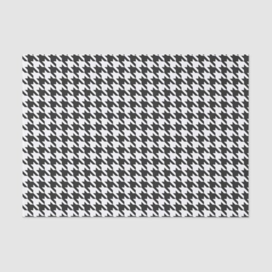 Zwart-wit houndstooth-patroonpatroon tissuepapier (Voorkant)