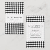 Zwart-wit houndstooth-patroonpatroon visitekaartje (Voorkant / Achterkant)