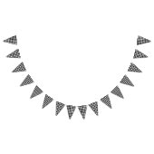 Zwart-wit houndstooth-patroonpatroon vlaggetjes (Alle)