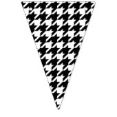 Zwart-wit houndstooth-patroonpatroon vlaggetjes (Derde vlag)