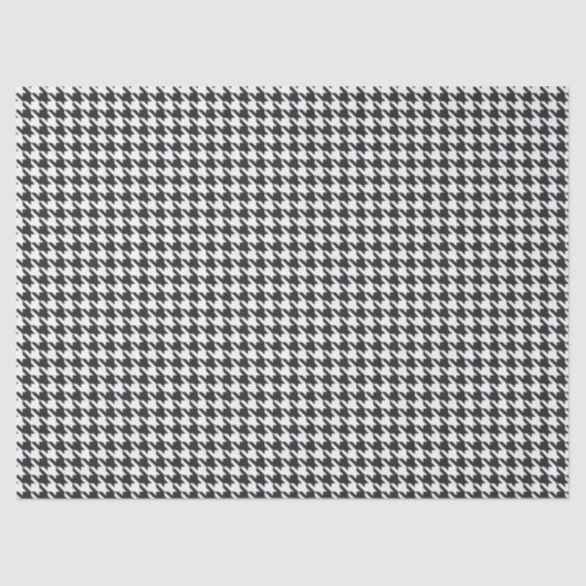 Zwart-wit Houndstooth Tissue Paper Tissuepapier (Voorkant)