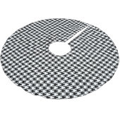 Zwart-wit Houndstooth Vakantie Kerstboom Rok (Gekanteld)
