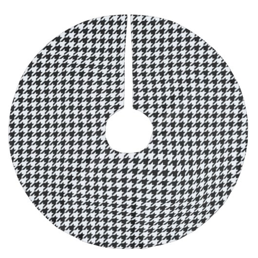 Zwart-wit Houndstooth Vakantie Kerstboom Rok (Voorkant)