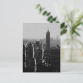 Zwart-wit houtaffect NYC Briefkaart (Staand voorkant)