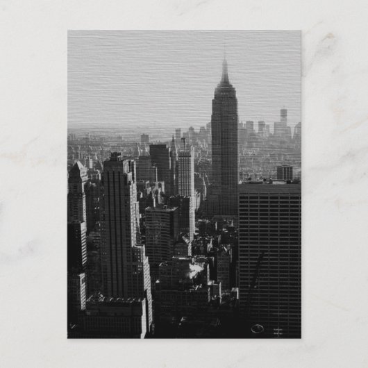 Zwart-wit houtaffect NYC Briefkaart (Voorkant)