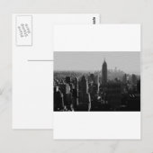 Zwart-wit houten effect NYC Briefkaart (Voorkant / Achterkant)