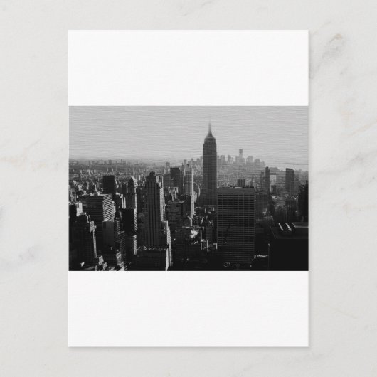 Zwart-wit houten effect NYC Briefkaart (Voorkant)
